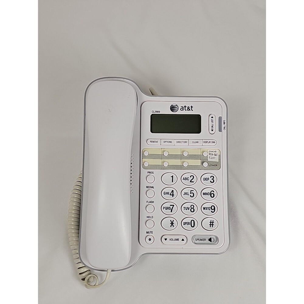 AT&T CL2909 Corded Speakerphone with Caller ID - White